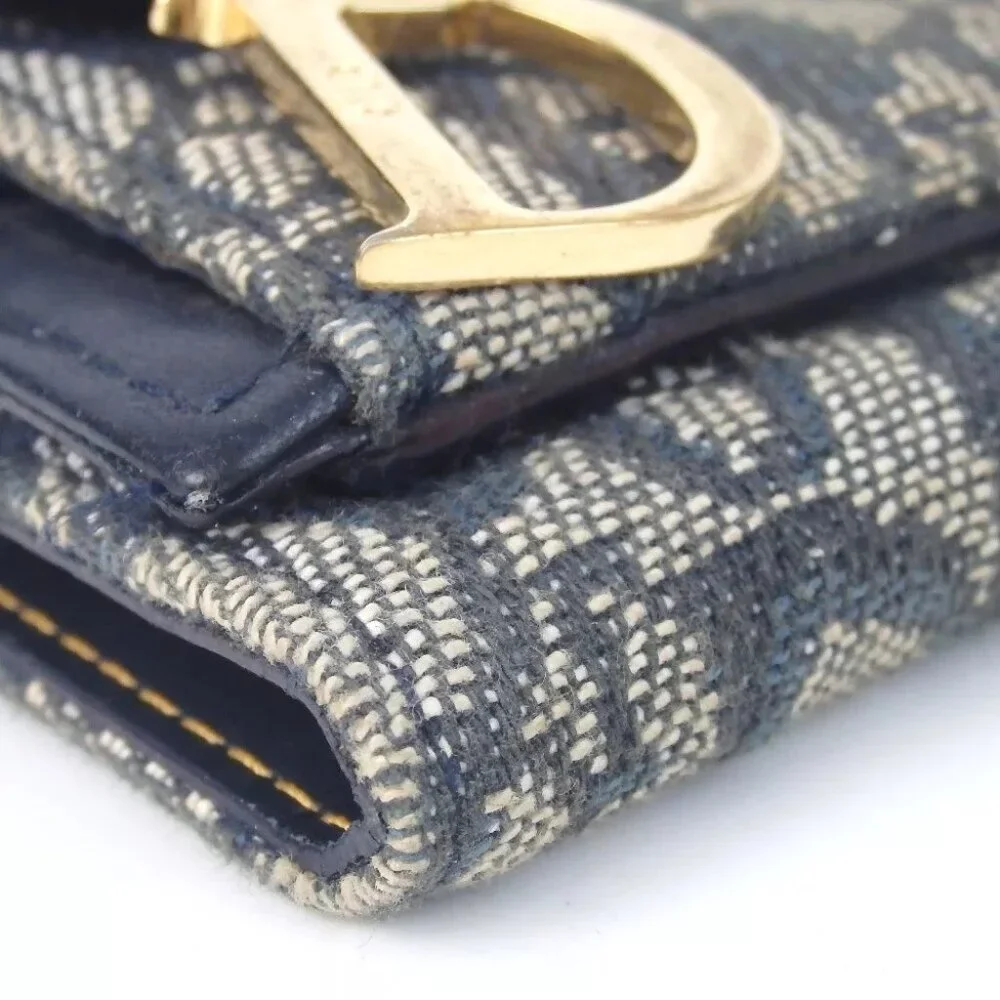 Authentic Christian Dior Trotter wallet leather/canvas [Used]